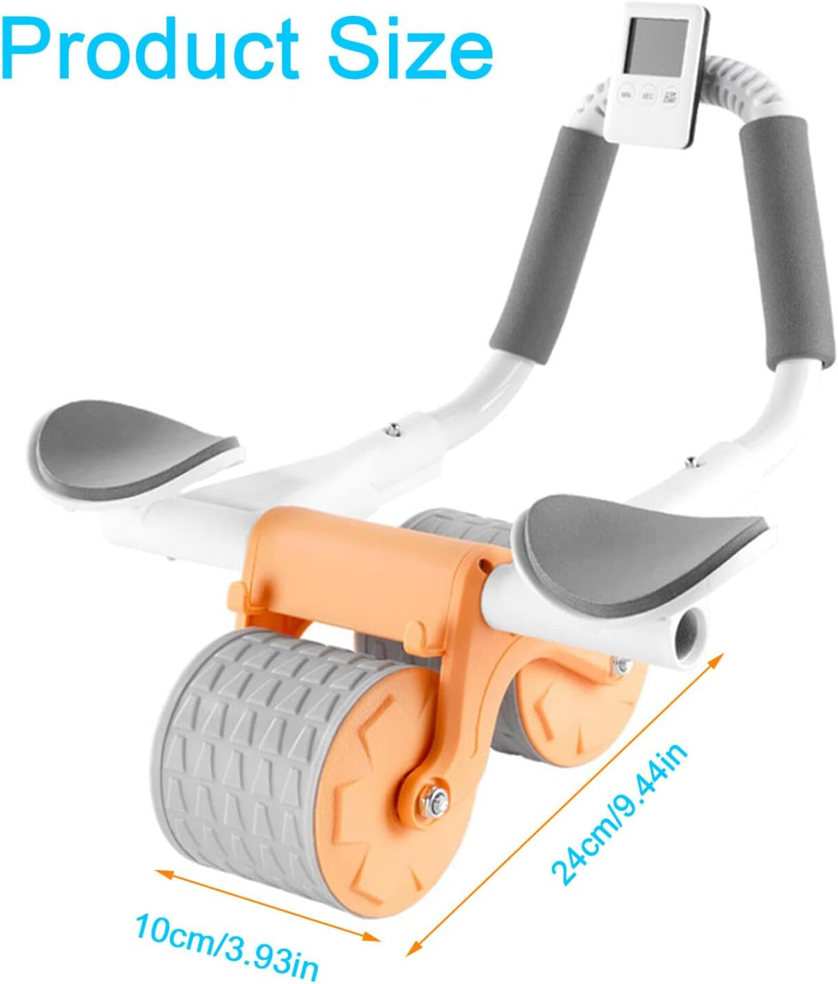 2023 New Ab Roller Wheel with Knee Mat Timer, Automatic Rebound Abdominal Wheel, Ab Abdominal Exercise Roller with Elbow Support, Abs Workout Equipment Ab Exercise Roller for Women Men