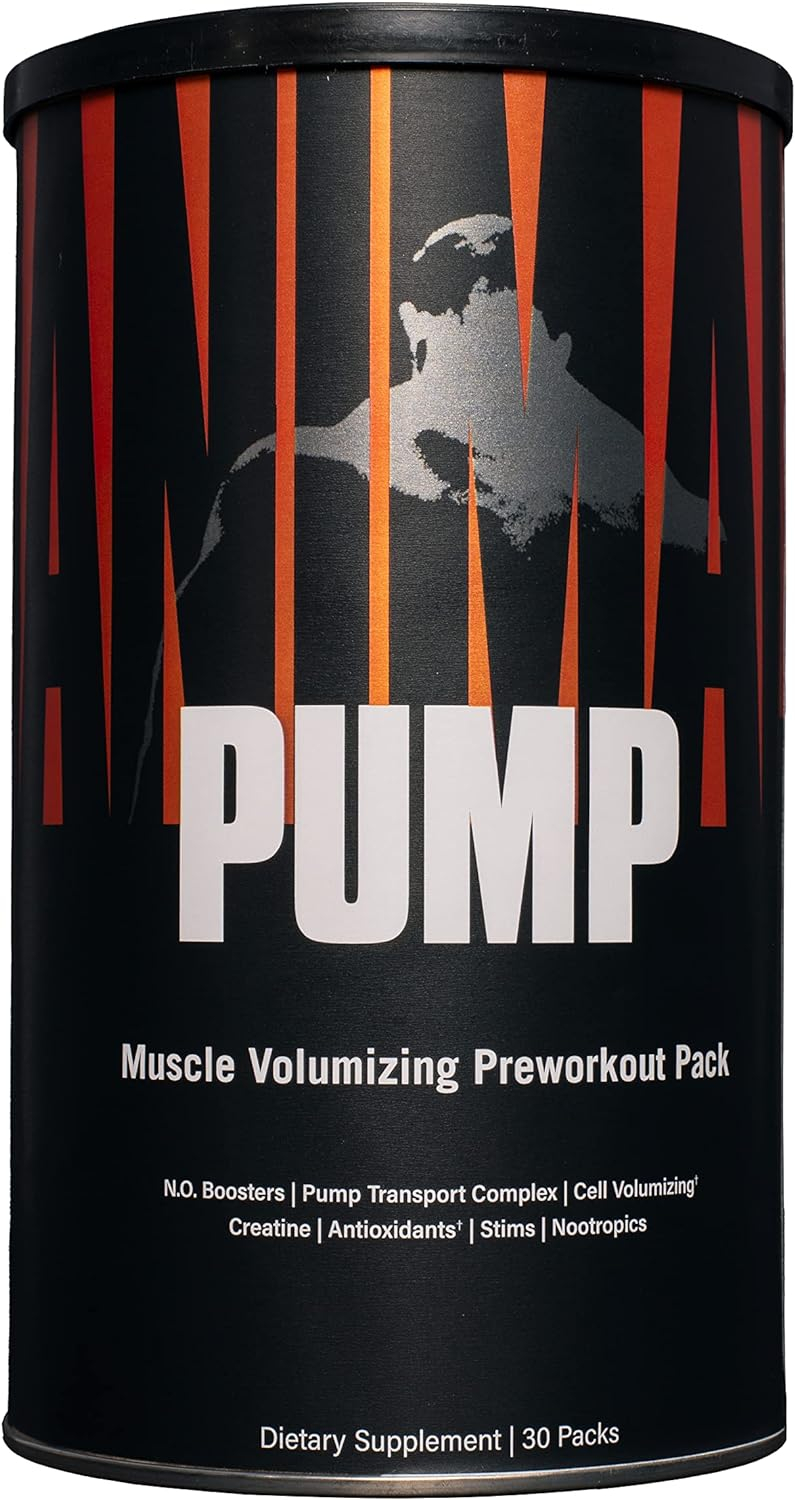 Animal Pump – Preworkout - Vein Popping Pumps – Energy and Focus – Creatine – Nitric Oxide – Easy to Remove Stimulant Pill for Anytime Workouts – 30 Count (Pack of 1)