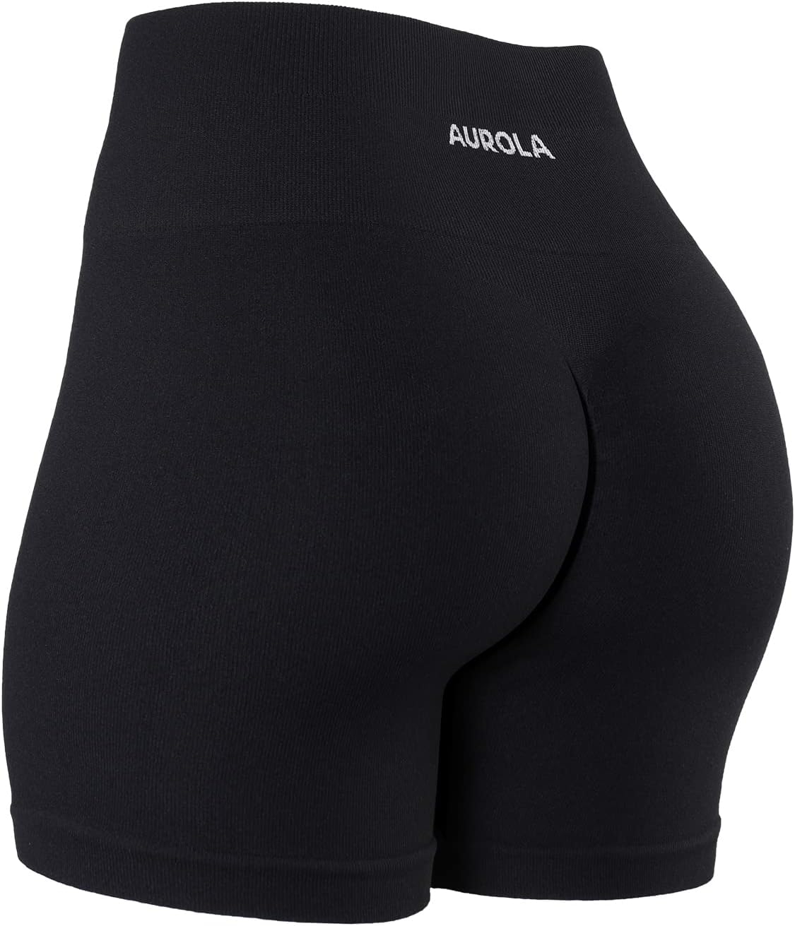 AUROLA Power Workout Shorts for Women Ribbed Thick Seamless Scrunch Active Short