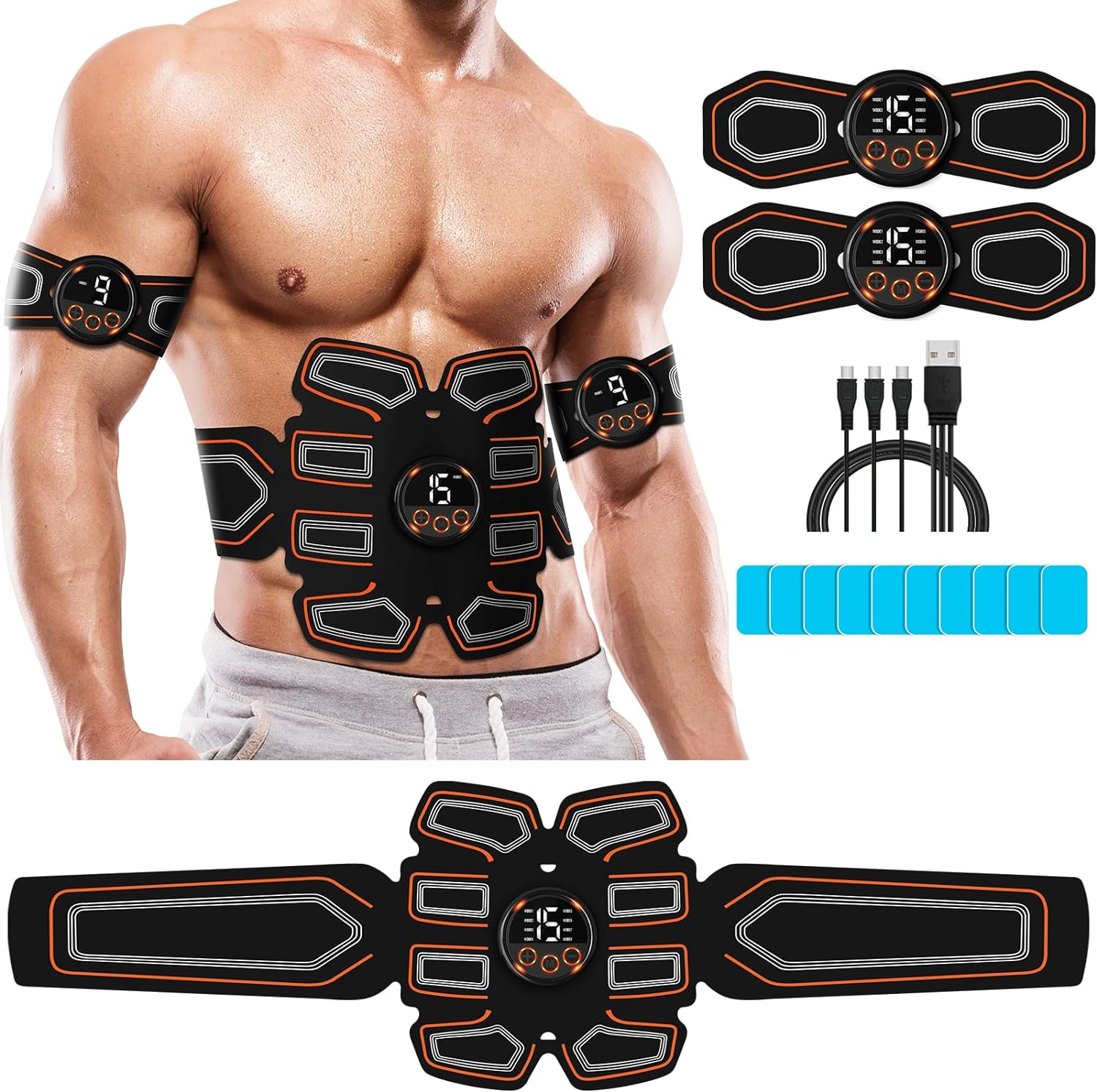 BLASET ABS Stimulator, Abdominal Toning Belt Trainer, Abs Workout Equipment, Ab Sport Exercise Belt for Men and Women BFB-11