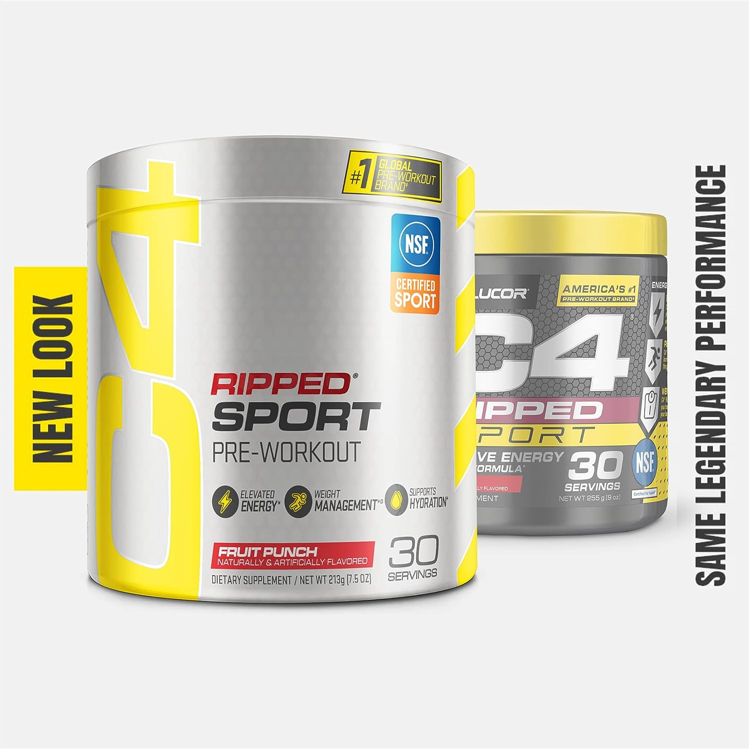 C4 Ripped Sport Pre Workout Powder Fruit Punch - NSF Certified for Sport + Sugar Free Preworkout Energy Supplement for Men  Women | 135mg Caffeine | 30 Servings
