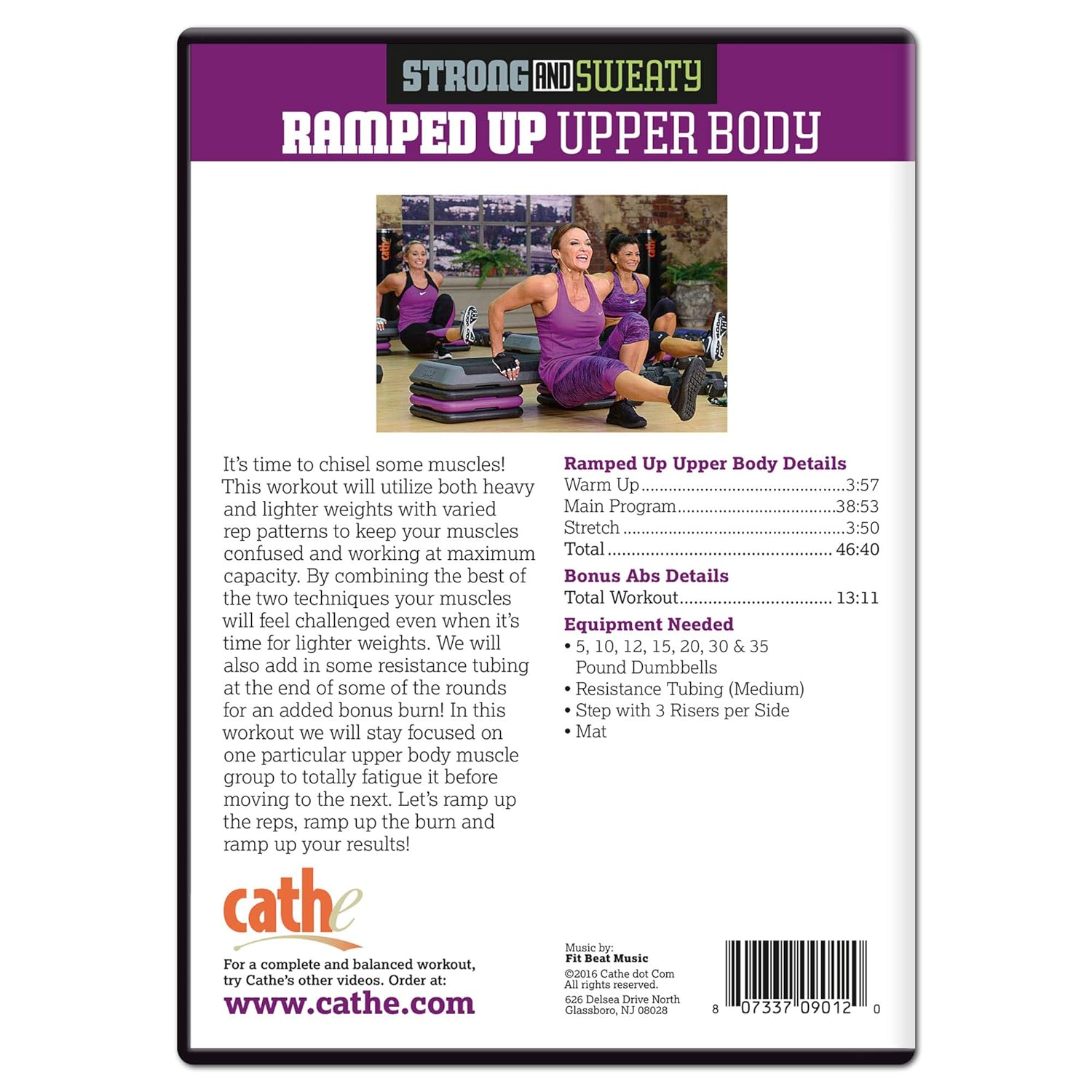 Cathe Friedrich Strong and Sweaty Ramped Up Upper Body Workout DVD - Get Stronger and Tone and Sculpt Your Upper Body Back, Chest, Arms, and Shoulders