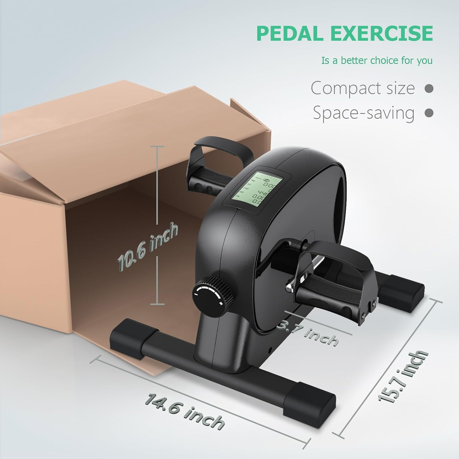 Cyclace Under Desk Bike Pedal Exerciser for Arm/Leg Exercise - Portable Mini Exercise Bike Desk Cycle, Leg Exerciser for Home/Office Workout