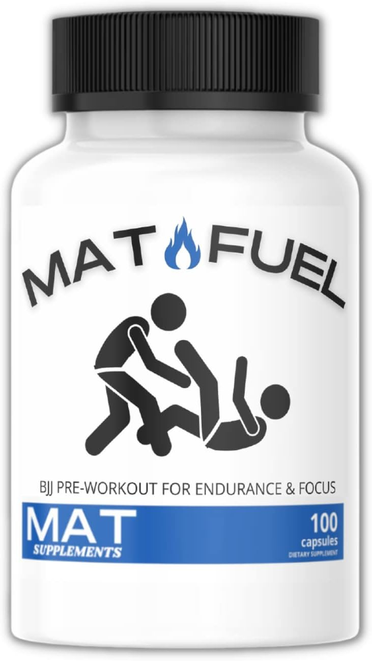MatFuel - Endurance  Focus for Jiu Jitsu, BJJ Pre-Workout Energy Capsules, Low Caffeine