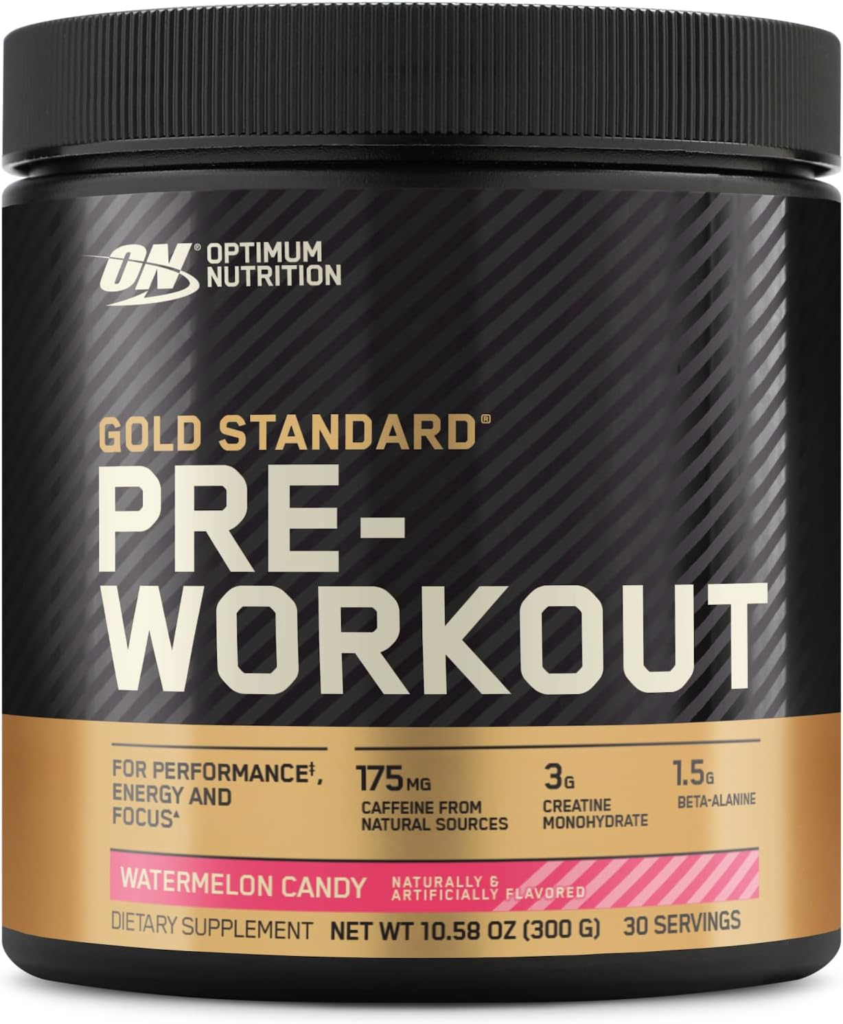 Optimum Nutrition Gold Standard Pre-Workout, Vitamin D for Immune Support, with Creatine, Beta-Alanine, and Caffeine for Energy, Keto Friendly, Watermelon Candy, 30 Servings (Packaging May Vary)