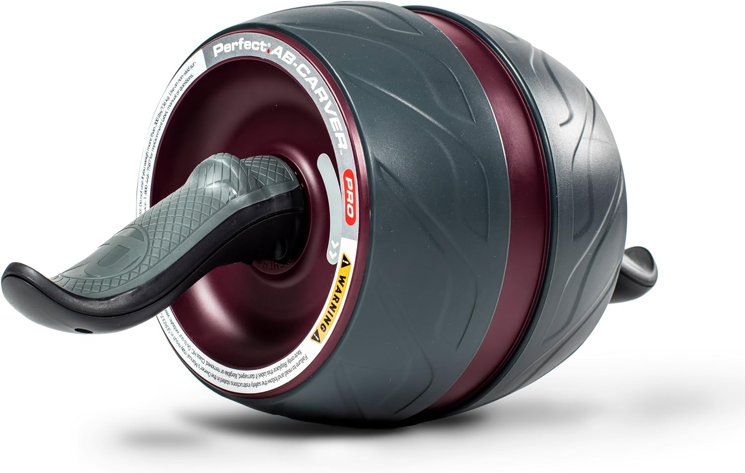 Perfect Fitness Ab Carver Pro Roller Wheel With Built In Spring Resistance, At Home Core Workout Equipment, Red
