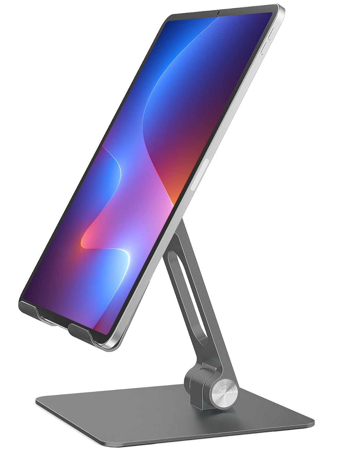 ALASHI Tablet Stand for Desk, Multi-Angle Adjustable, Foldable Portable Tablet Holder, Ergonomic Design Tablet Riser Compatible with 4 to 13 Inches Tablets, Black