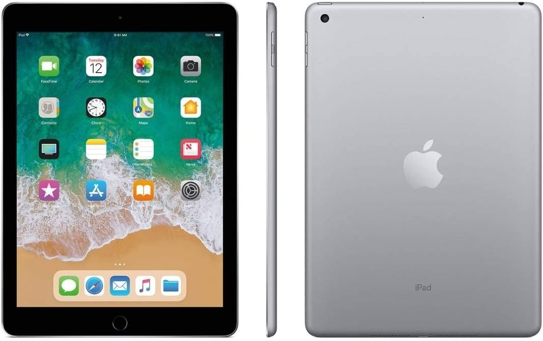 Apple iPad 9.7in 6th Generation WiFi + Cellular (128GB, Space Gray) (Renewed)