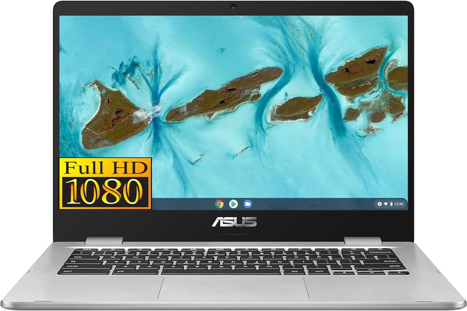 Asus 14 Slim Chrome OS Laptop Intel Processor up to 2.8GHz 14.1in Full HD NanoEdge-Display with 180 Degree-Hinge 4GB DDR4 64GB Storage WiFi + BT (C424 – Renewed)