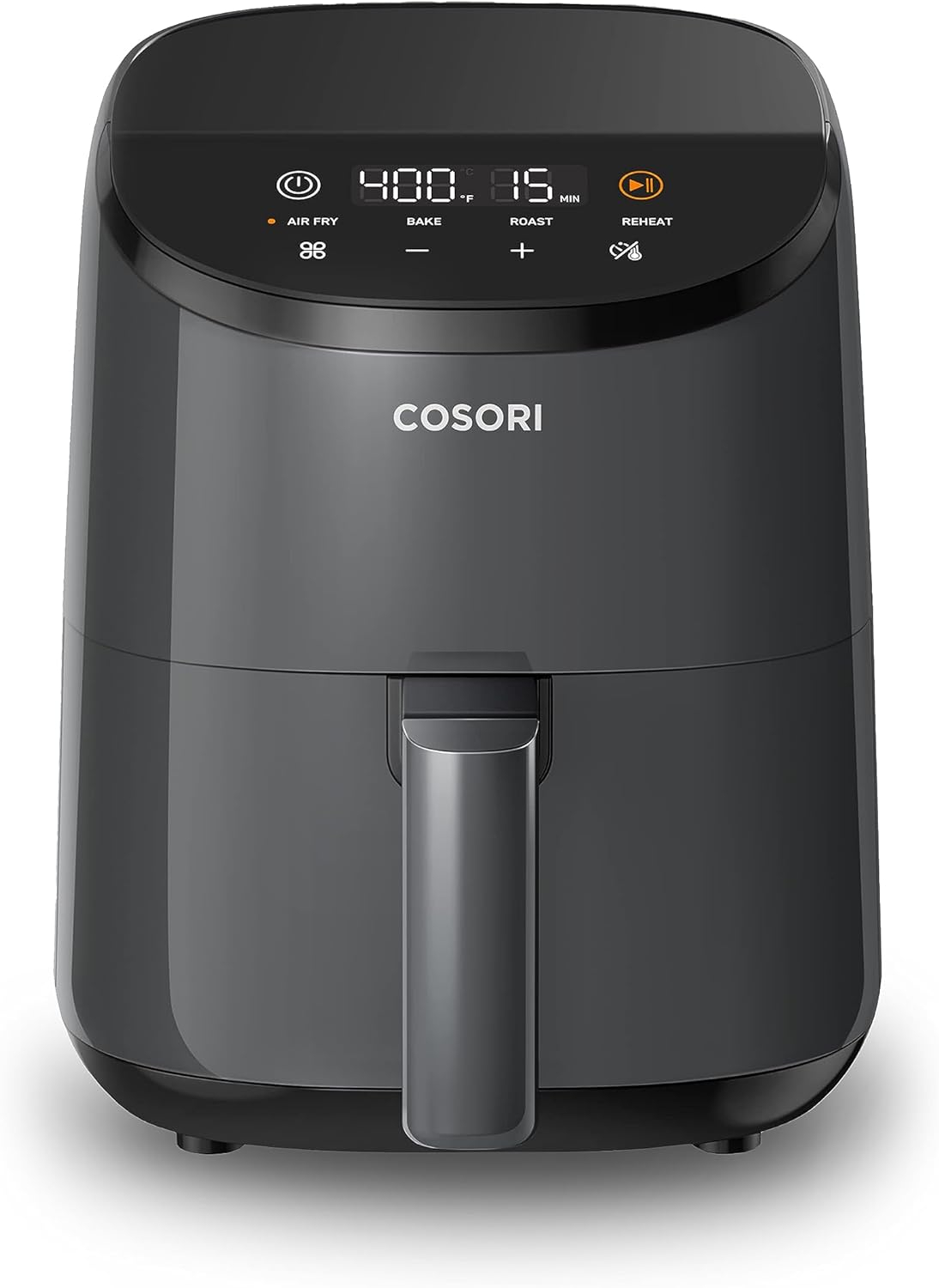 COSORI Small Air Fryer Oven 2.1 Qt, 4-in-1 Mini Airfryer, Bake, Roast, Reheat, Space-saving  Low-noise, Nonstick and Dishwasher Safe Basket, 30 In-App Recipes, Sticker with 6 Reference Guides,Grey