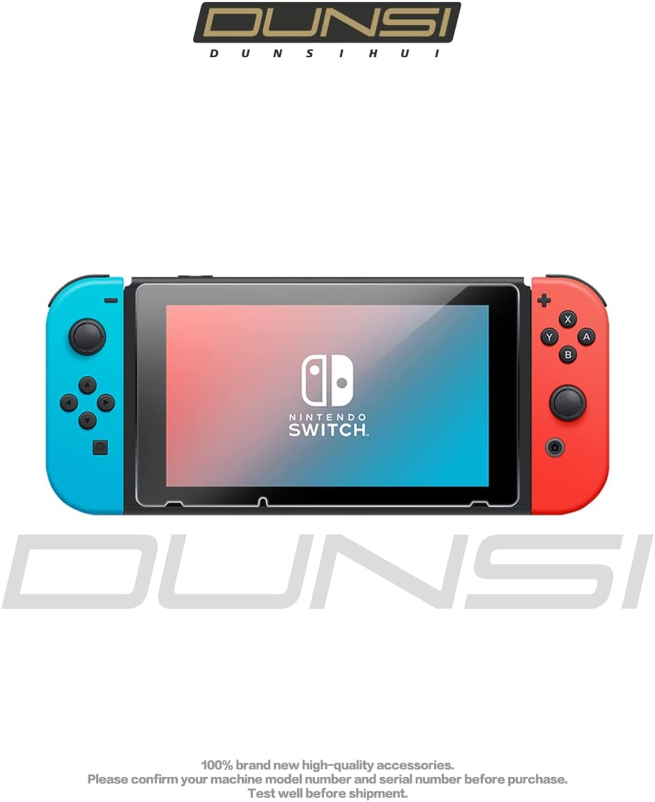 DUNSIHUI 3 Pack Screen Protector for Nintendo Switch,Anti-Scratch 9H Hardness Full Coverage For Nintendo Switch Tempered glass Protector Film.