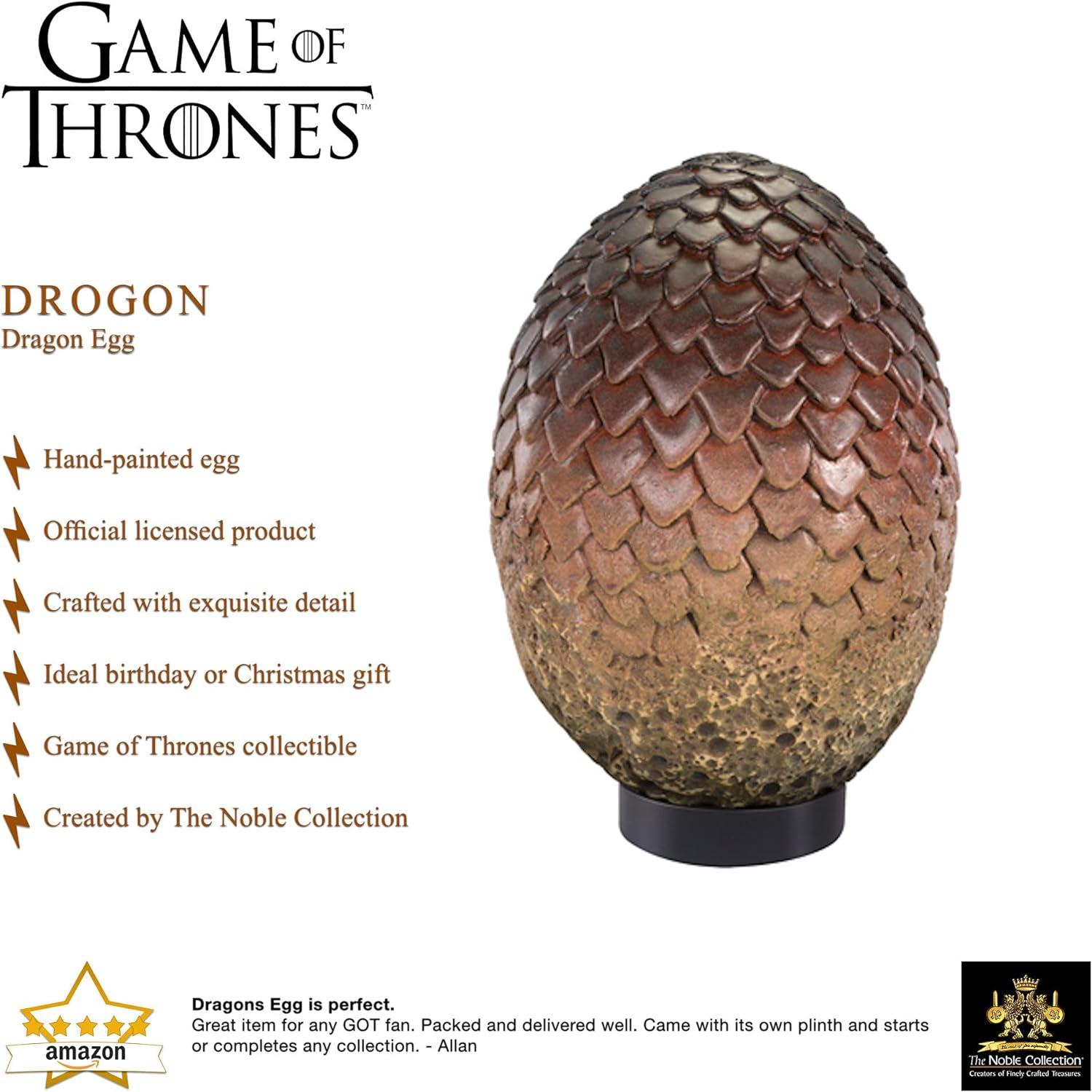 Game of Thrones Drogon Egg ( Red )
