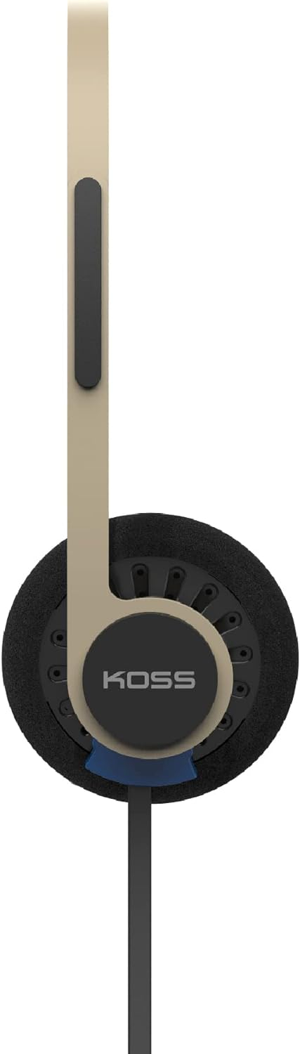Koss KPH40 Utility On-Ear Headphones, Detachable Interchangeable Cord System, Retro Style, Ultra Lightweight Design (Stealth Black)