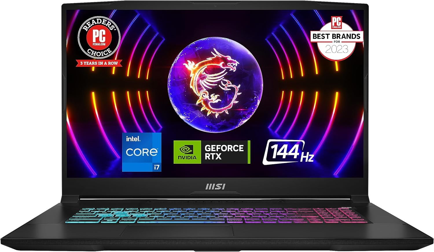 MSI Katana 17 Gaming Laptop: 13th Gen Intel Core i7, GeForce RTX 4060, 17.3 144Hz FHD Display, 32GB DDR5, 1TB NVMe SSD, USB-Type C, Cooler Boost 5, Win11 Home: Black B13VFK-835US
