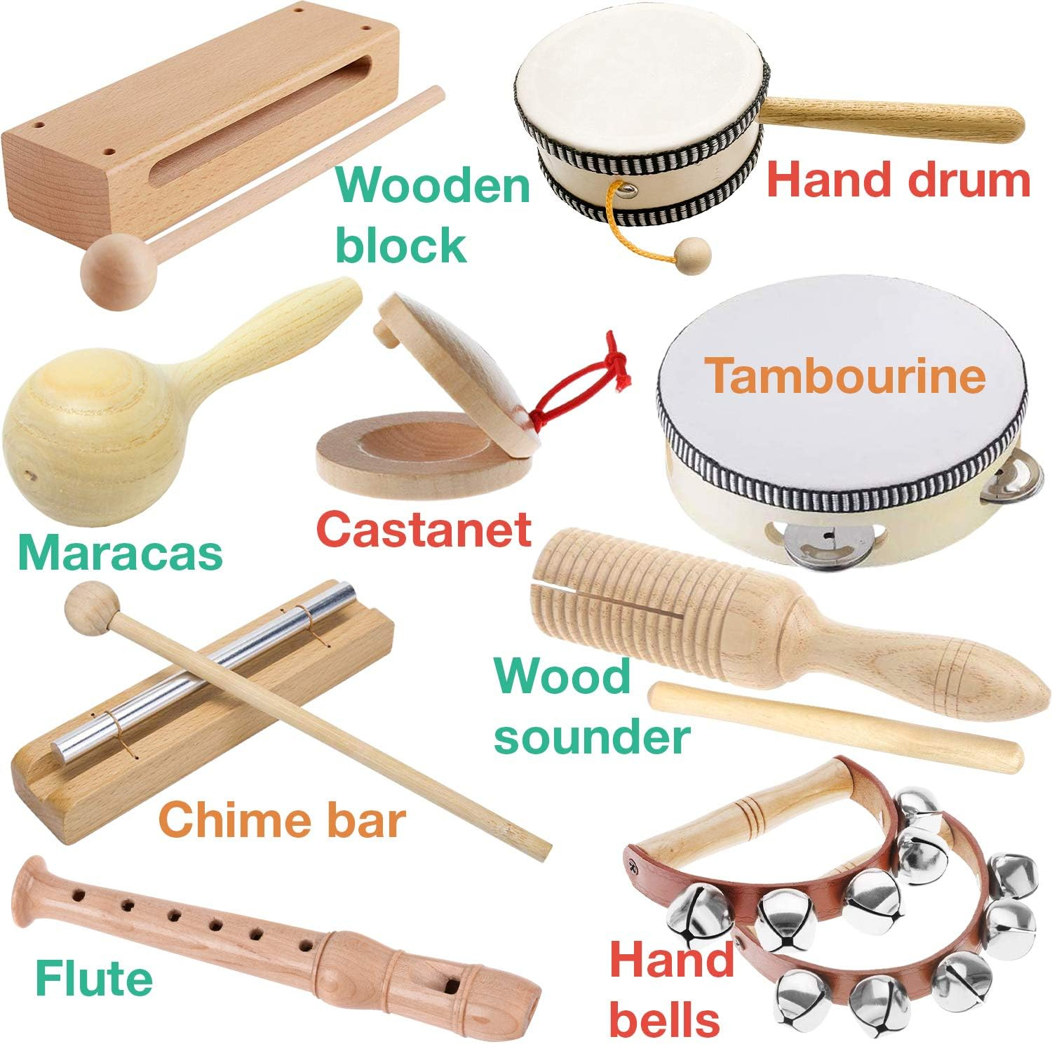 Stoie’s International Wooden Music Set, Percussion Kids Musical Instruments, Montessori Unique Play Toddler Musical Instruments for Kids Ages 3, 5, 9, 12- Baby Musical Toys, Baby Musical Instruments