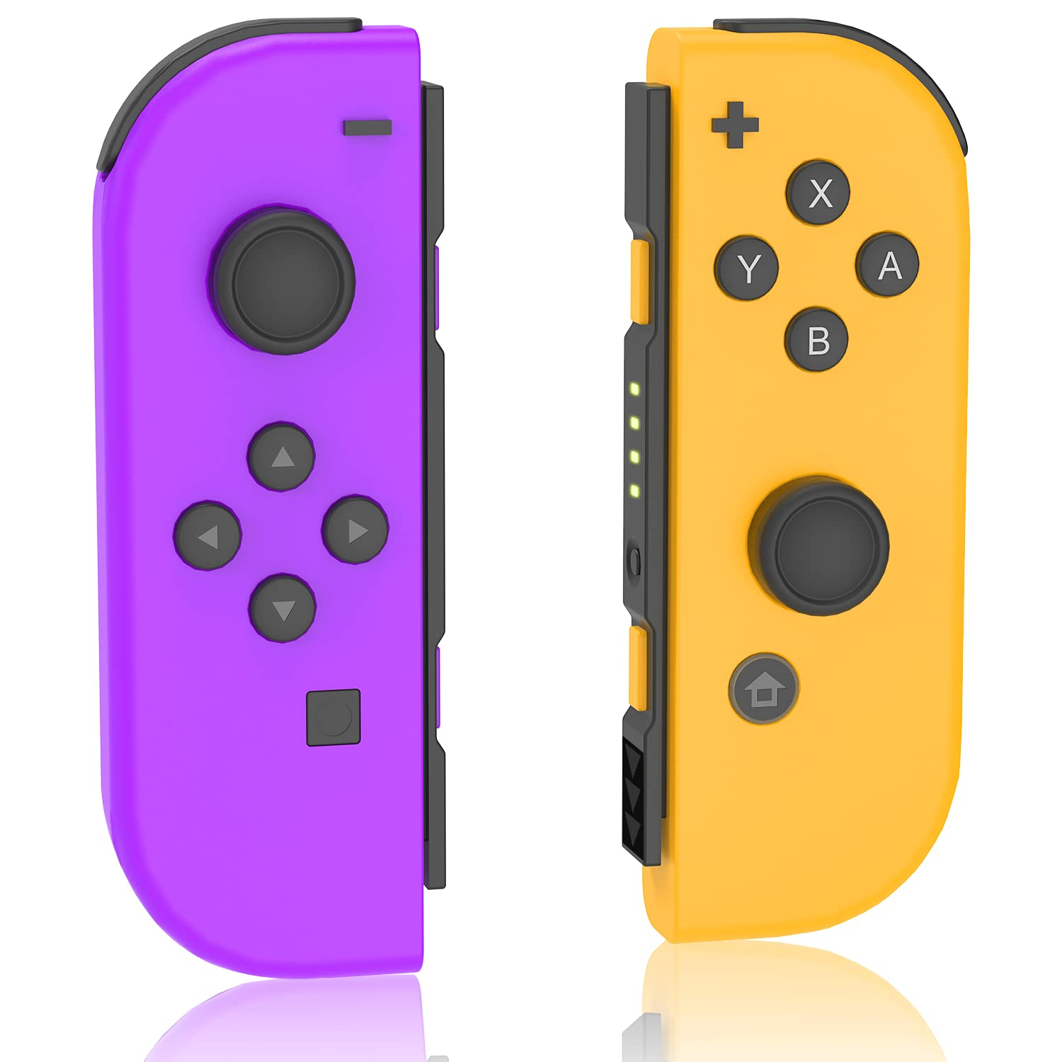 YU33 Joypad for Nintendo Switch Controller, Left Right Wireless Joypad Controllers Compatible With Switch/Switch OLED, Orange/Purple Joy-Pad for Switch Motion Control/Wake-up/Screenshot(No NFC)