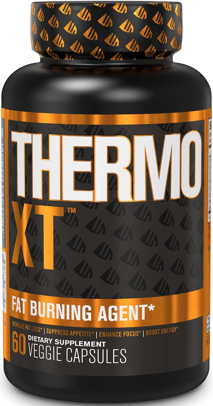 Jacked Factory Thermo XT Thermogenic Fat Burner - Cutting Weight Loss Supplement w/EGCG, Capsimax, Forskolin,  More - Appetite Suppressant  Energy Booster for Men  Women - 60 Natural Veggie Pills