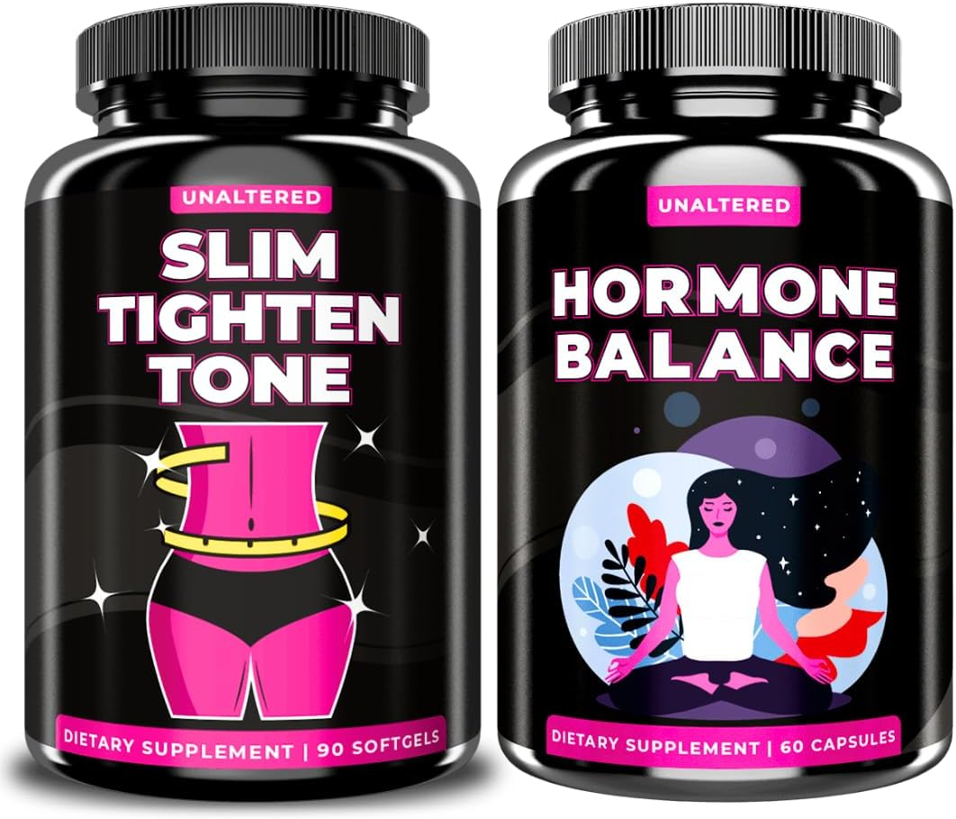 UNALTERED Slim Tighten Capsule, Tone  Hormone Balance - Womens Weight Loss  Wellness Bundle