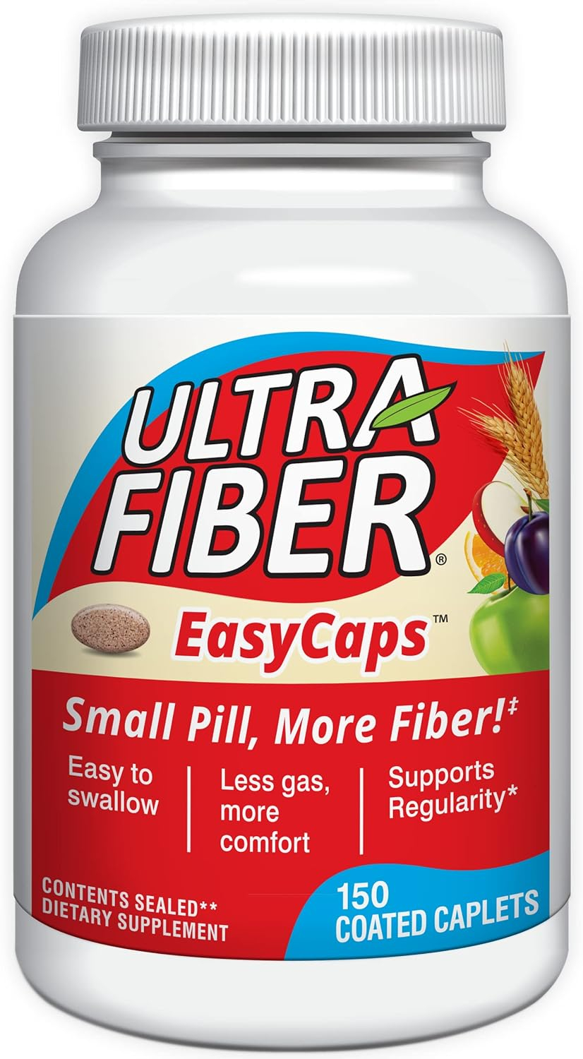 Caplets - The Small Pill with More Fiber - Fiber Support for Regularity – 150ct