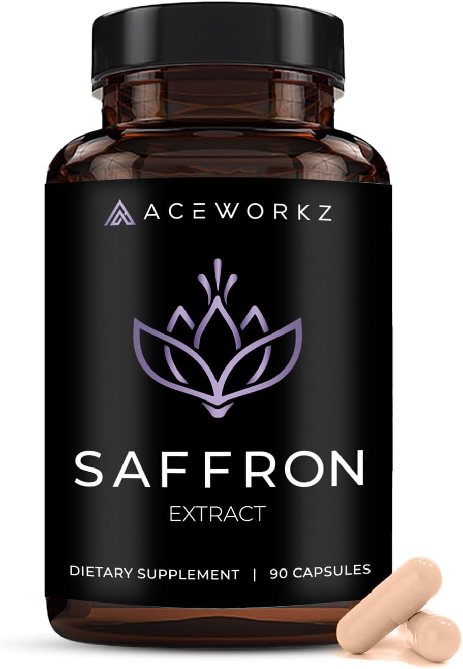 ACEWORKZ 100% Pure Saffron Extract - Appetite Suppressant for Weight Loss - Metabolism Booster - Diet Pills for Women  Men (90 Capsules)