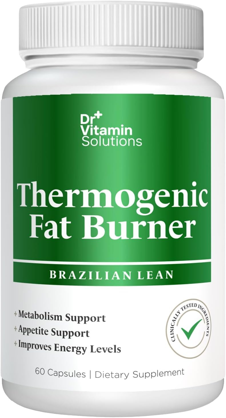 Dr Vitamin Thermogenic Fat Burner Brazilian Lean, Weight Loss Vitamins, Waist Trimmer  Supplements for Bloating 60 Capsules