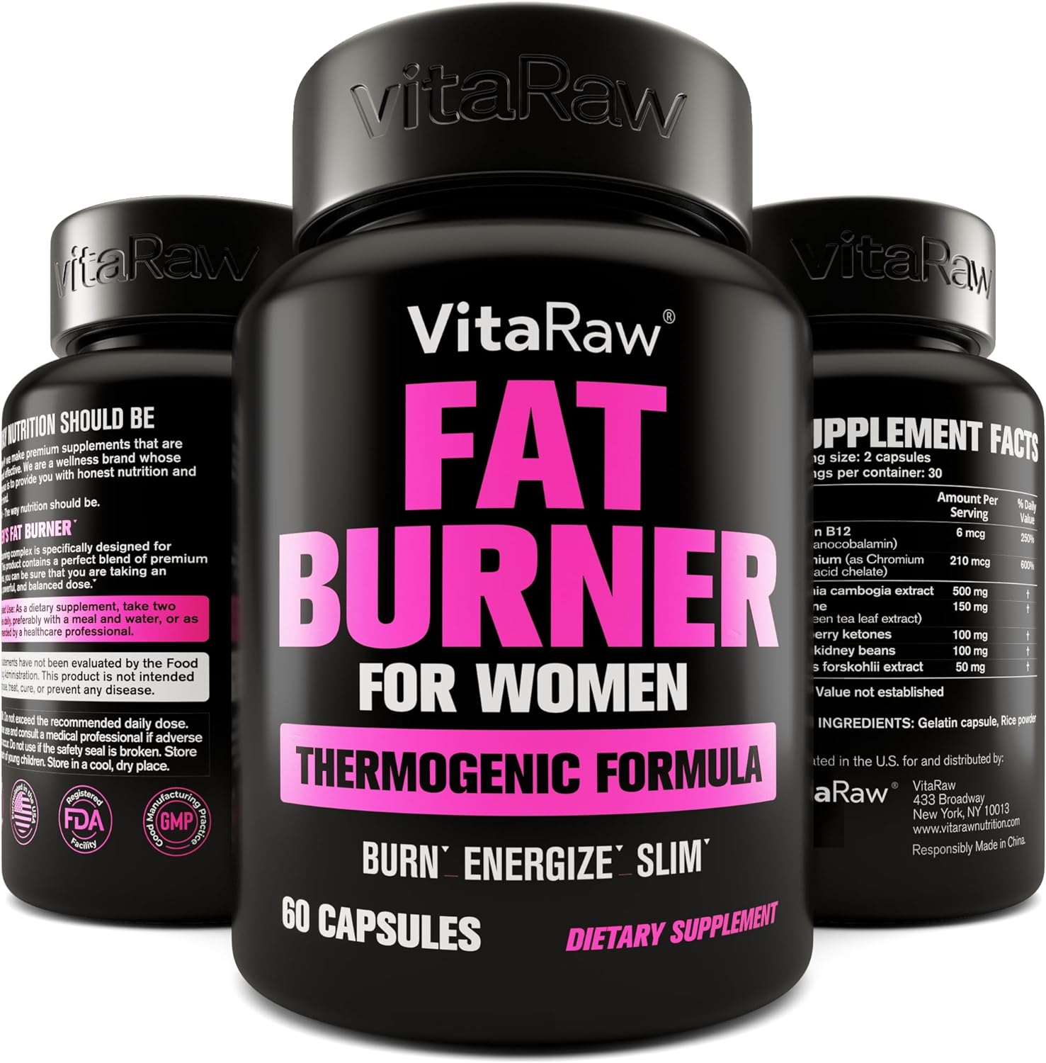 Weight Loss Pills for Women, Diet Pills for Women, The Best Fat Burners for Women, This Thermogenic Fat Burner is a Natural Appetite Suppressant  Metabolism Booster Supplement, Helps Reduce Belly Fat