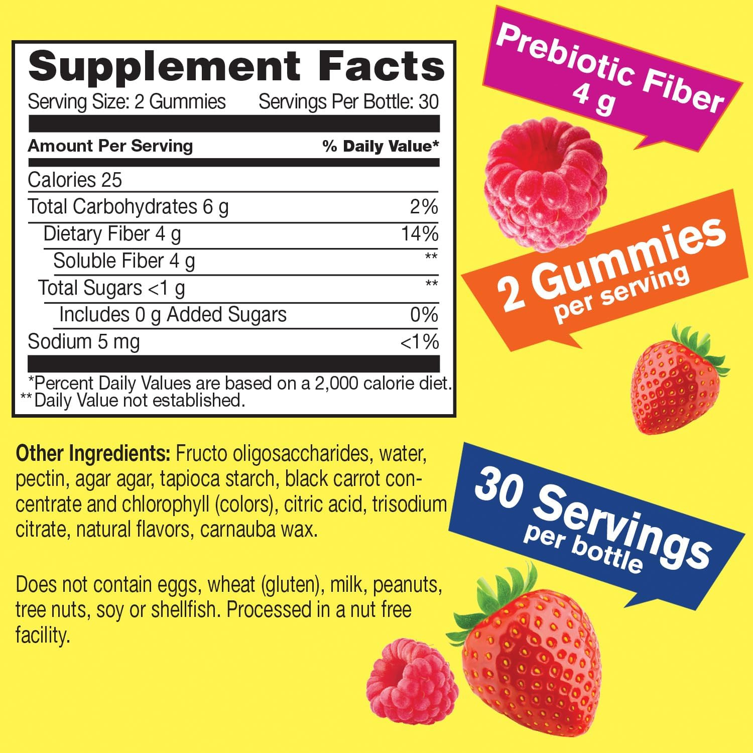 WellYeah Prebiotic Fiber Gummies for Adults Fiber Supplement for Women and Men - Digestive Health Fiber Supplements - Vegan, Gluten-Free, and Non GMO - Berry Flavor - 60 Count
